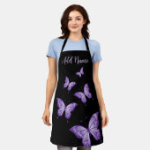 Papillons violets sur un tablier Arrière - plan no (Porté)