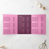 Papillons Violets, Triple Flyer Salon De Beauté (Intérieur)