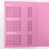 Papillons Violets, Triple Flyer Salon De Beauté (Intérieur en premier)