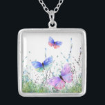 Papillons volant dans la nature Collier cadeau<br><div class="desc">Collier avec Printemps Joy Papillons colorés Volant dans la nature Aquarelle Peinture Papillon et Fleurs Colliers - Choisissez / Ajoutez votre texte favori / Couleur - Faites vos colliers uniques Cadeau - Redimensionnez et déplacez ou ajoutez des éléments avec outil de personnalisation ! - Dessin et design par MIGNED. Vous...</div>