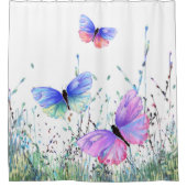 Papillons volant dans la nature Douche rideau prin (Devant)