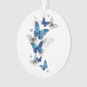 Papillons volants bleus Morpho (devant)