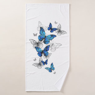 Papillons volants bleus Morpho