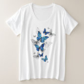 Papillons volants bleus Morpho (Design devant)