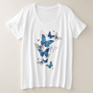 Papillons volants bleus Morpho