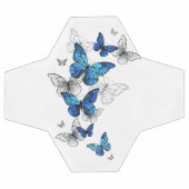 Papillons volants bleus Morpho (Plat)