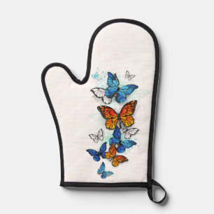 Papillons volants Morpho et Monarch