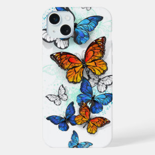 Papillons volants Morpho et Monarch