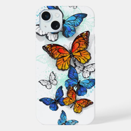 Papillons volants Morpho et Monarch (Verso)