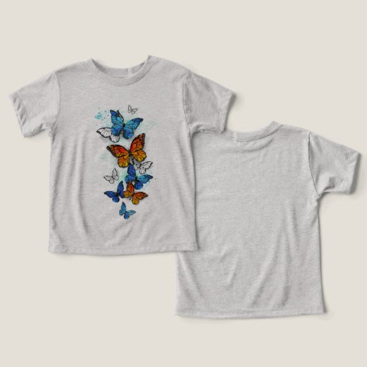 Papillons volants Morpho et Monarch (Design Recto & Verso)