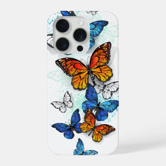 Papillons volants Morpho et Monarch (Verso)