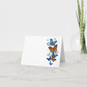 Papillons volants Morpho et Monarch