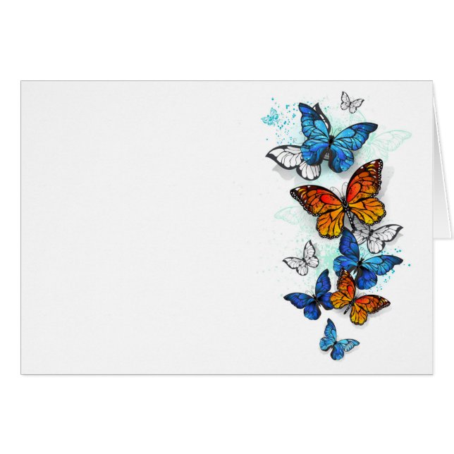 Papillons volants Morpho et Monarch (Devant Horizontal)