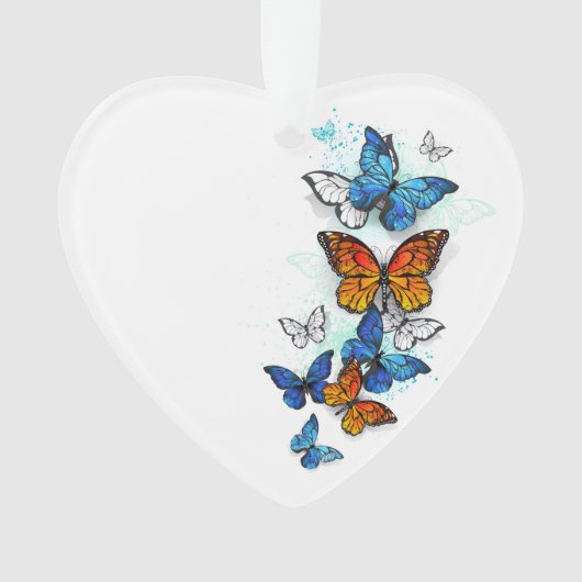 Papillons volants Morpho et Monarch (devant)