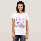 Papillons volants T-shirt Joy Texte (Devant entier)