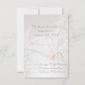 Papillons Whimsical et dentelle RSVP (Dos)