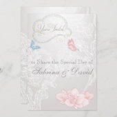 Papillons Whimsical et Faire-part de mariage de de (Devant / Derrière)