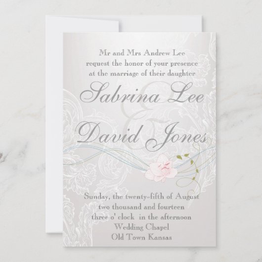 Papillons Whimsical et Faire-part de mariage de de (Dos)