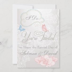 Papillons Whimsical et Faire-part de mariage de de