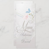 Papillons Whimsical et menu dentelle (Devant / Derrière)