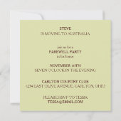 Papillons Whimsical Farewell Party Invitation (Dos)