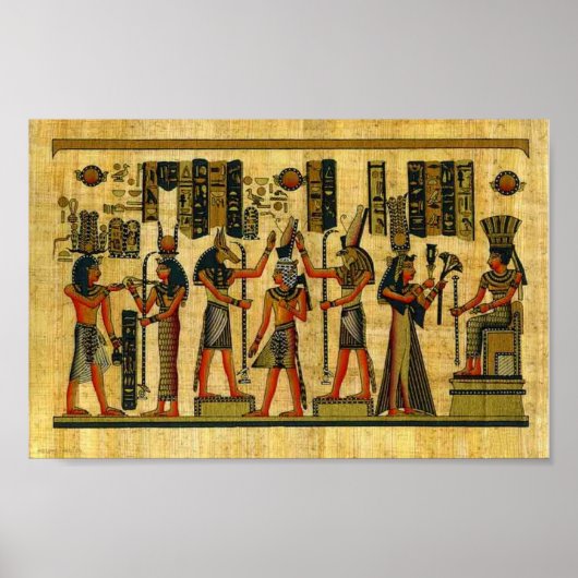 Papirus Egypte kunst Poster (Voorkant)