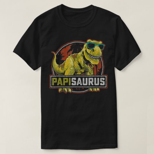 Papisaurus T Rex Dinosaur Papi Saurus Family Match T-shirt (Design voorkant)