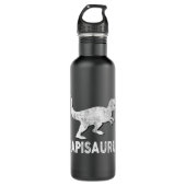 Papisaurus T rex Papi Dinosaur Fathers Day Grandpa Waterfles (Voorkant)