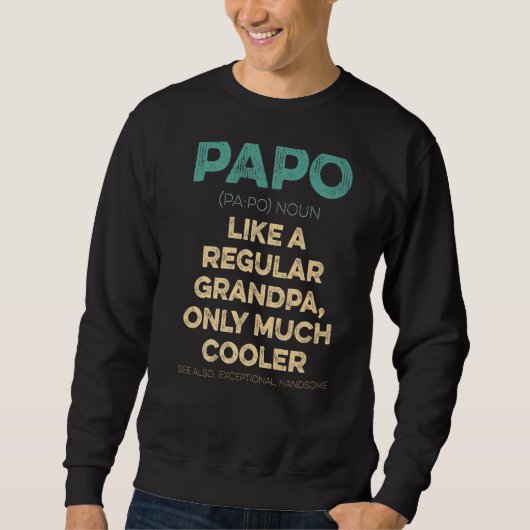 Papo opa als opa vaderdag trui (Voorkant)