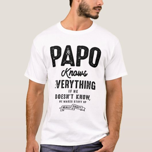 Papo weet alles - Vaderdag T-shirt (Voorkant)