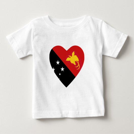 Papoea-Nieuw-Guinea Flag Hart T-shirt (Voorkant)