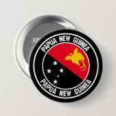 Papoea-Nieuw-Guinea Ronde Button 7,6 Cm (Voorkant /achterkant)