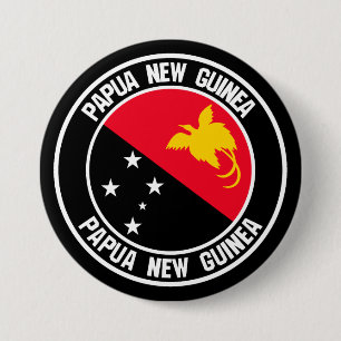 Papoea-Nieuw-Guinea Ronde Button 7,6 Cm