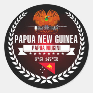 Papoea-Nieuw-Guinea Ronde Sticker