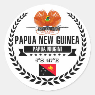 Papoea-Nieuw-Guinea Ronde Sticker