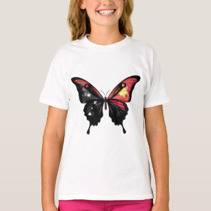 Papoea-Nieuw-Guinea Swallowtail Vlinder Vlag T-shirt