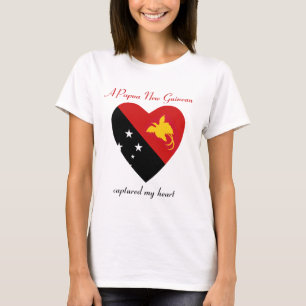 Papoea-Nieuw-Guinea Vlag Hartendief T-Shirt