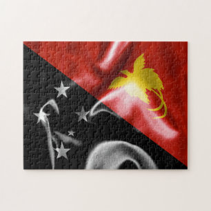 Papoea-Nieuw-Guinea vlag Legpuzzel