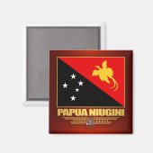 Papoea-Nieuw-Guinea vlag Magneet (Voorkant / Achterkant)