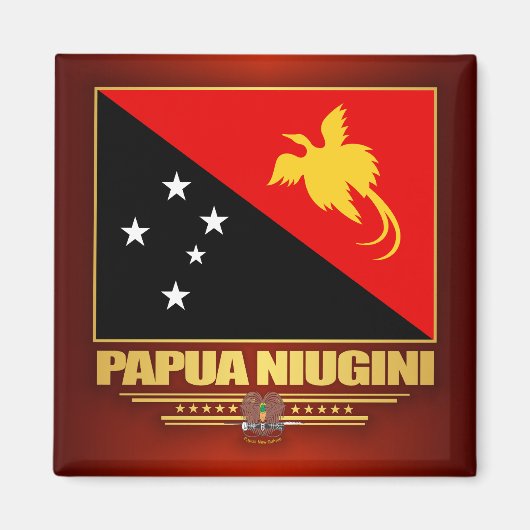 Papoea-Nieuw-Guinea vlag Magneet (Voorkant)