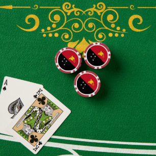 Papoea-Nieuw-Guinea vlag Poker Chips