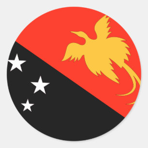 Papoea-Nieuw-Guinea vlag Ronde Sticker