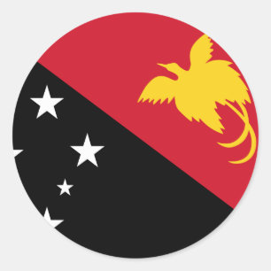 Papoea-Nieuw-Guinea vlag Ronde Sticker