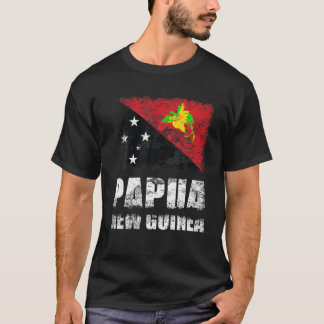 Papoea-Nieuw-Guinea Vlag T Shirt Papoea Vlag T-shi
