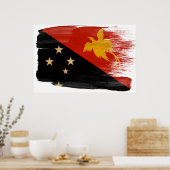 Papoea-nieuwe Posters van de vlag van Guinee (Keuken)