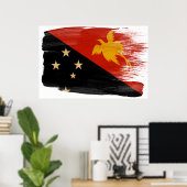 Papoea-nieuwe Posters van de vlag van Guinee (Thuiskantoor)