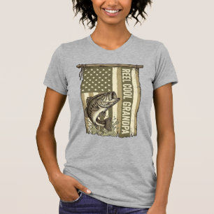 Papou Super Cool T-Shirt de pêche à la basse rétro