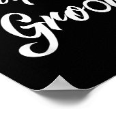 Papou van de bruidegom huwelijksfeest matching bru poster (Hoek)