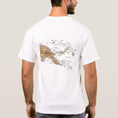 Papouasie-Nouvelle-Guinée Drapeau et carte T-shirt (Dos)