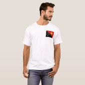 Papouasie-Nouvelle-Guinée Drapeau et carte T-shirt (Devant entier)